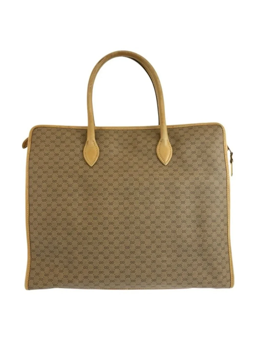 Gucci Vintage Micro GG Sherry Line Beige 24 02 Tote Business
